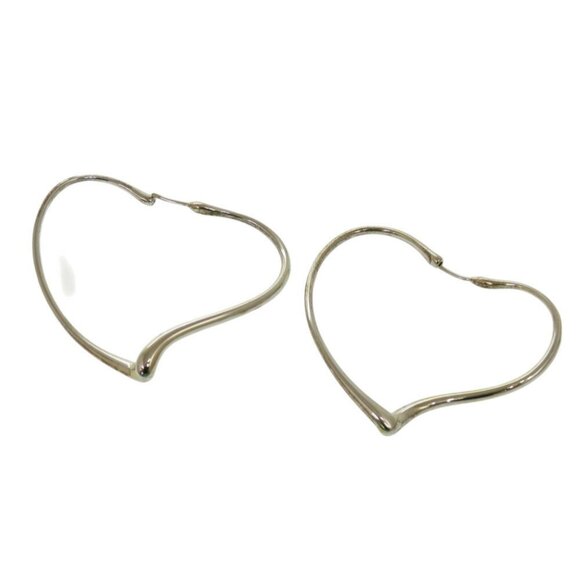 TIFFANY Silver Heart Earrings - Picture 1 of 4